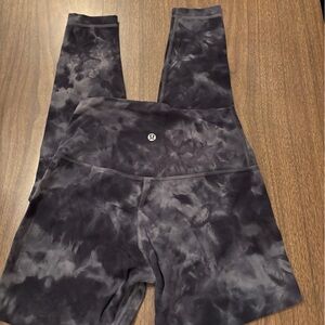 Lulu grey black size 6 legging